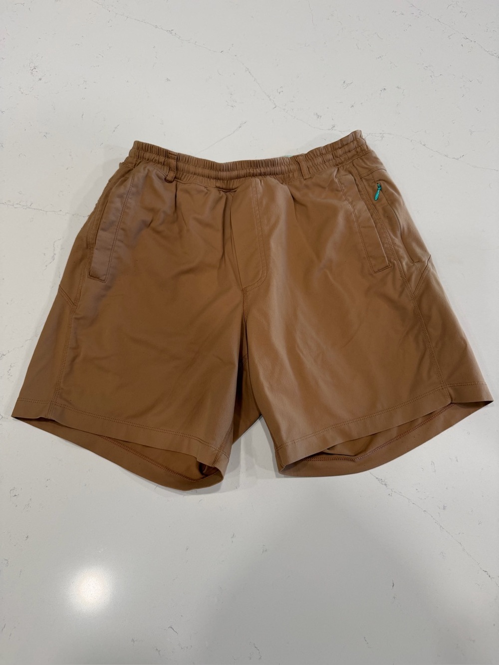 Birddogs Men's 3-in-1 Khaki Seafoam Seekers Shorts - Large